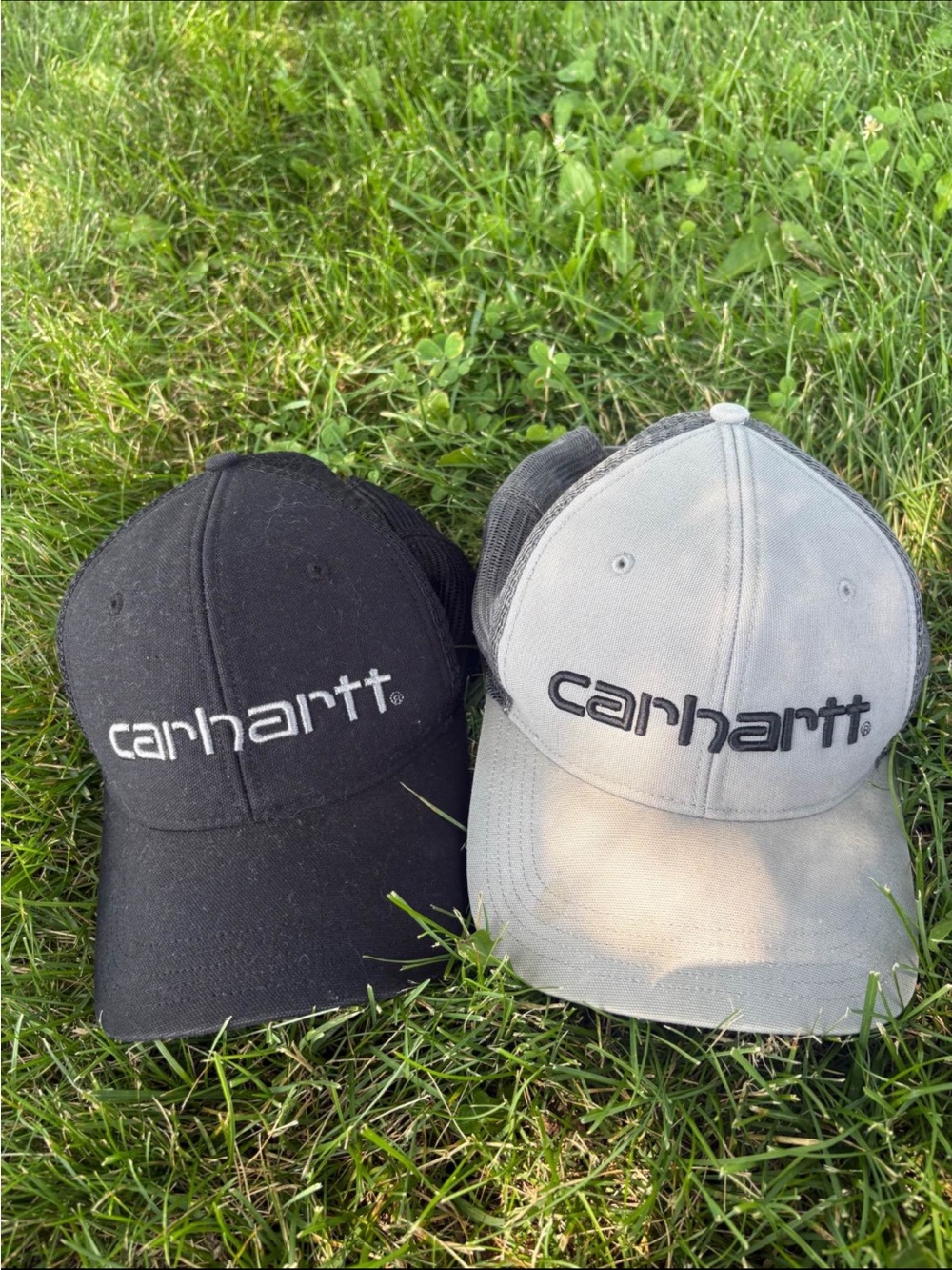 Carhartt Black and Gray Logo Hats